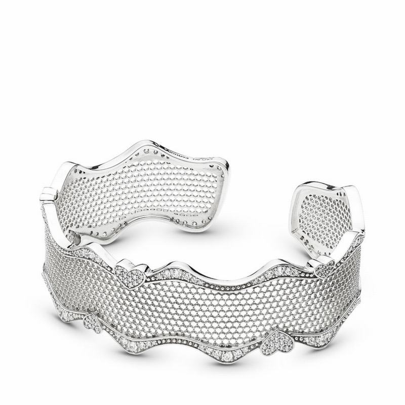 Pandora Lace of Love Bracelet Cuff Silver Egypt DK9731450